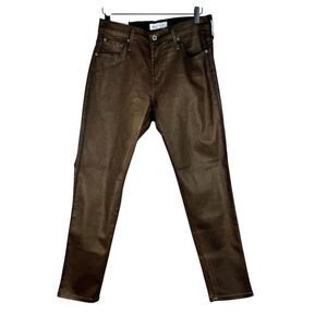 NWT James Jeans Twiggy Ankle Glossed Bronze Skinny Jeans Women’s Size 31